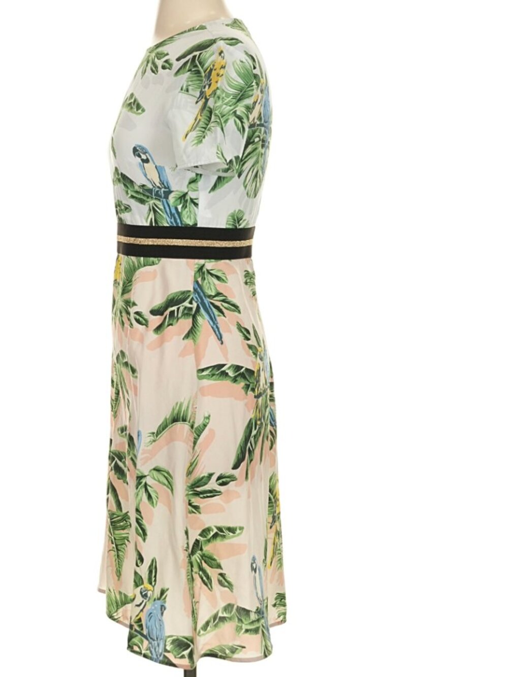 Stella McCartney Tropical Parrot Fit & Flare Dress Size 0 - Picture 3 of 6